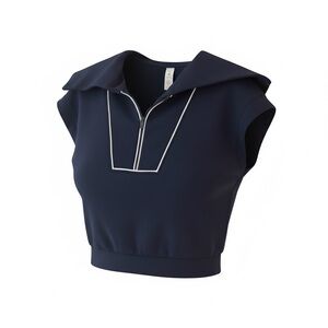 Yogalicious Navy Scuba Monaco Half-Zip Top